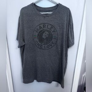 Men's Gray Bob Marley Graphic T-Shirt Size: XXL